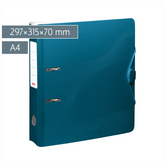 Ordner „WAVE“ Colour Code | A4, 70 mm, Hebelmechanik mit gummiertem Griff, denim