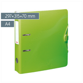 Ordner „WAVE“ Colour Code | A4, 70 mm, Hebelmechanik mit gummiertem Griff, kiwi