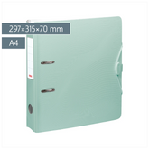 Ordner „WAVE“ Colour Code | A4, 70 mm, Hebelmechanik mit gummiertem Griff, mint