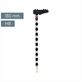 Bleistift mit Radiergummi Fußball | HB, Dreikantform, weiß/schwarz