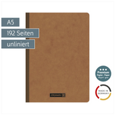 Notizbuch Premium FACT!plus Kladde | A5, unliniert, braun