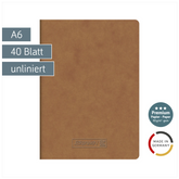 Heft Premium FACT!plus | A6, unliniert, 40 Blatt, braun