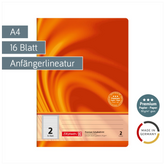 Schulheft Premium Vivendi | A4, Lineatur 2, 16 Blatt, orange
