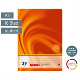 Schulheft Premium Vivendi | A4, Lineatur 29, 16 Blatt, orange
