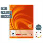 Schulheft Premium Vivendi | A4, Lineatur 39, 16 Blatt, orange