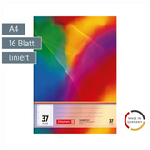 Schulheft | A4, Lineatur 37, 16 Blatt, mehrfarbig