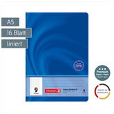 Schulheft Premium Vivendi | A5, Lineatur 9, 16 Blatt, blau