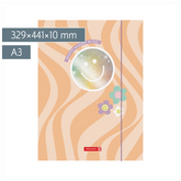 Sammelmappe Happy Hippie für A3 | A3, Füllhöhe: 10 mm, orange