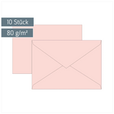 Briefumschläge Universalpapier | C6, 80 g/m², rosé, 10 Stück