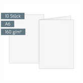 Klappkarten Universalpapier | A6, 105×150 mm, 160 g/m², weiß, 10 Stück