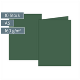 Klappkarten Universalpapier | A6, 105×150 mm, 160 g/m², moosgrün, 10 Stück