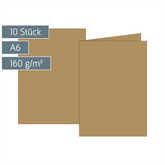 Klappkarten Universalpapier | A6, 105×150 mm, 160 g/m², sand, 10 Stück