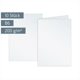 Klappkarten Universalpapier | B6, 225 g/m², perlweiß, 10 Stück