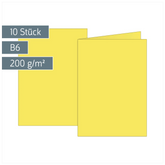 Klappkarten Universalpapier | B6, 225 g/m², gelb, 10 Stück