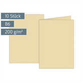 Klappkarten Universalpapier | B6, 225 g/m², chamois, 10 Stück