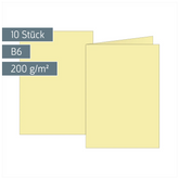 Klappkarten Universalpapier | B6, 225 g/m², hellgelb, 10 Stück