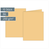 Klappkarten Universalpapier | B6, 225 g/m², honig, 10 Stück