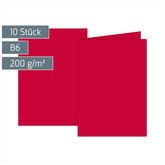 Klappkarten Universalpapier | B6, 225 g/m², mittelrot, 10 Stück