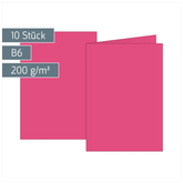 Klappkarten Universalpapier | B6, 225 g/m², fuchsia, 10 Stück
