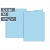Klappkarten Universalpapier | B6, 225 g/m², hellblau, 10 Stück