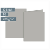 Klappkarten Universalpapier | B6, 225 g/m², grau, 10 Stück