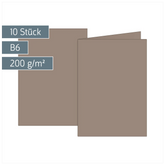 Klappkarten Universalpapier | B6, 225 g/m², taupe, 10 Stück