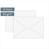 Briefumschläge Universalpapier | B6, 80 g/m², weiß, 10 Stück