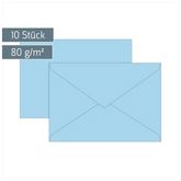 Briefumschläge Universalpapier | B6, 80 g/m², hellblau, 10 Stück