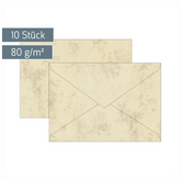 Briefumschläge Universalpapier Marmor | C5, 80 g/m², chamois, 10 Stück