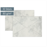 Briefumschläge Universalpapier Marmor | C5, 80 g/m², grau, 10 Stück