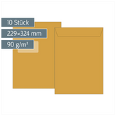 Versandtaschen | 229×324 mm, C4, 90 g/m², braun, 10 Stück