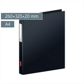Ringbuch | A4, 2 Ringe, Füllhöhe: 20 mm, schwarz