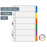 Ringbuchregister | A4, 6 Blatt, weiß