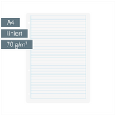 Ringbucheinlagen | A4, liniert mit Rahmen, weiß, 100 Blatt