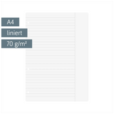 Ringbucheinlagen | A4, liniert mit Rand, weiß, 100 Blatt