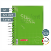 Collegeblock Premium Student Colour Code | A6, kariert, 120 Blatt, kiwi