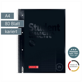 Collegeblock Premium Student Colour Code | A4, Lineatur 26, 80 Blatt, onyx