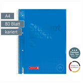 Collegeblock Premium Student Colour Code | A4, Lineatur 28, 80 Blatt, azur