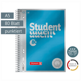 Collegeblock Premium Student | A5, punktiert, 80 Blatt, blau
