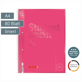 Collegeblock Premium Student Colour Code | A4, Lineatur 25, 80 Blatt, tulip