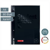 Collegeblock Premium Student Colour Code | A4, Lineatur 26, 80 Blatt, onyx