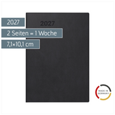 Taschenkalender Mod. 713 2027 | A7, Kunststoff, schwarz