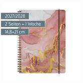 Schülerkalender 2027/2028 „Marble“ | A5, Kunststoff