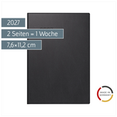 Taschenkalender Mod. 723 2027 | A7, Kunststoff, schwarz