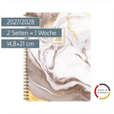 Schülerkalender Style 2027/2028 „Pastel Marble“ | A5, Kunststoff