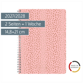 Schülerkalender Style 2027/2028 „Pretty Pink“ | A5, Kunststoff