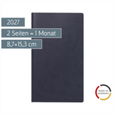 Taschenkalender Mod. 750 2027 | A6, Kunstleder, dunkelblau