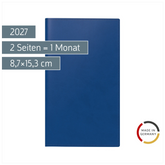 Taschenkalender Mod. 753 2027 | A6, Kunstleder, blau