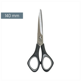 Bastelschere Soft-Touch | spitz, 140 mm, schwarz/grau