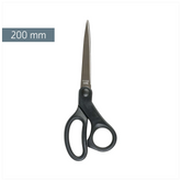 Universalschere Soft-Touch | spitz, 200 mm, schwarz